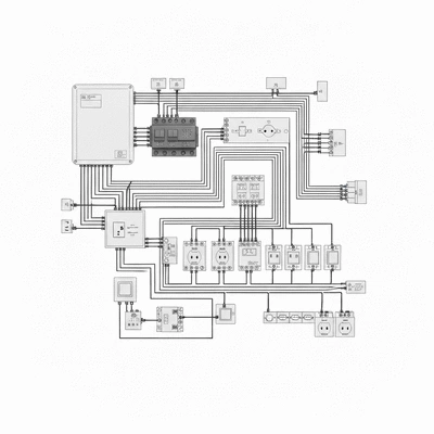 Schéma d'installation électrique résidentielle moderne