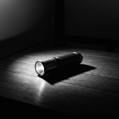 Lampe de poche et t&eacute;l&eacute;phone portable sur une table pendant une coupure de courant
